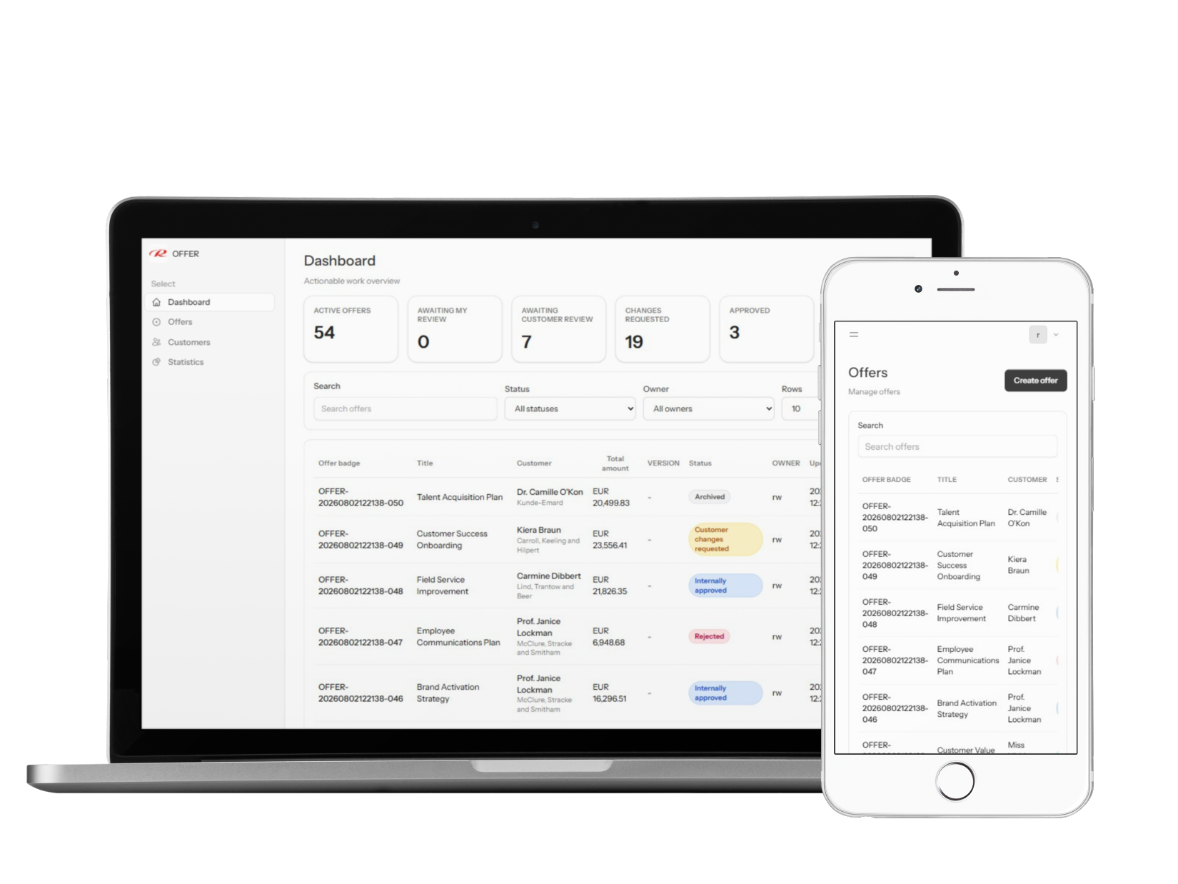 Phone tablet interface